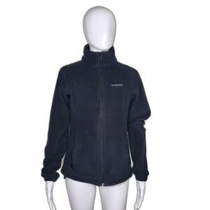 Columbia Black Fleece Zip Up Jacket Small